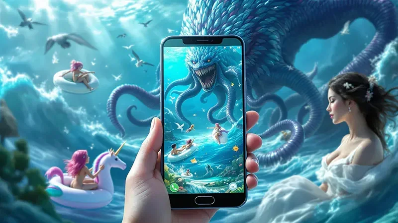 Arena bawah laut untuk permainan tembak ikan ROGTOTO