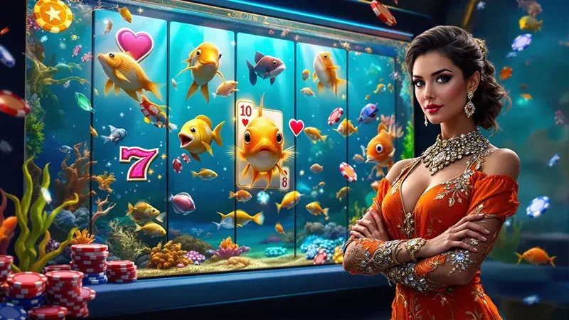 Permainan slot ROGTOTO dengan simbol dan efek visual